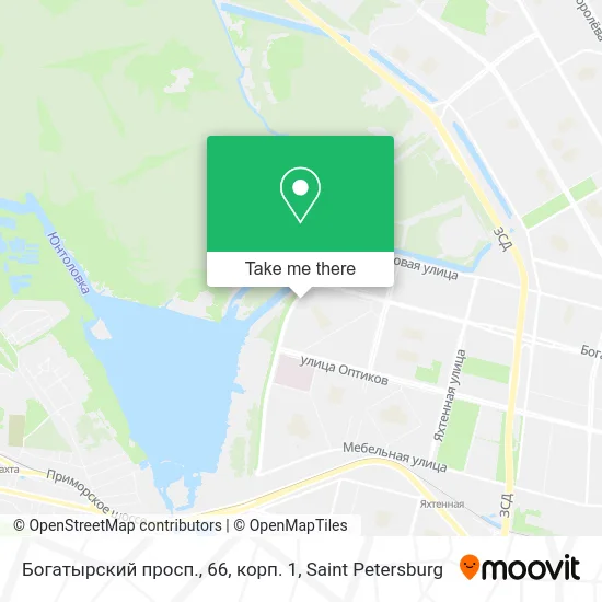 Богатырский просп., 66, корп. 1 map