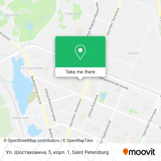 Ул. Шостаковича, 5, корп. 1 map