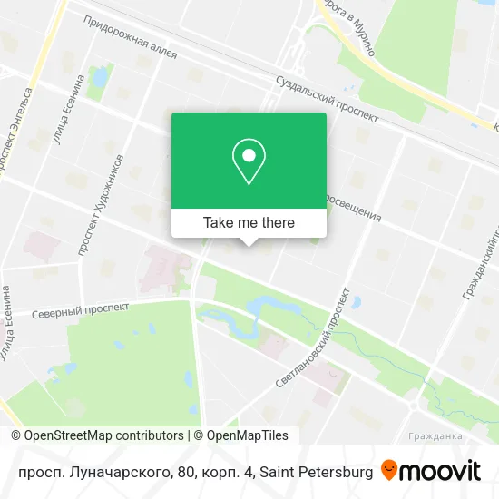 просп. Луначарского, 80, корп. 4 map