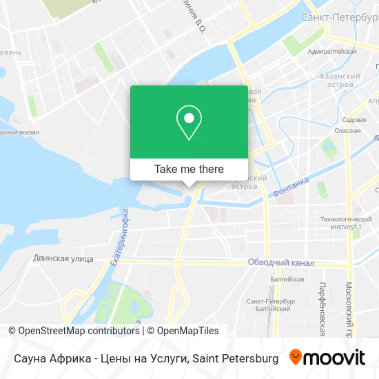 Сауна Африка - Цены на Услуги map
