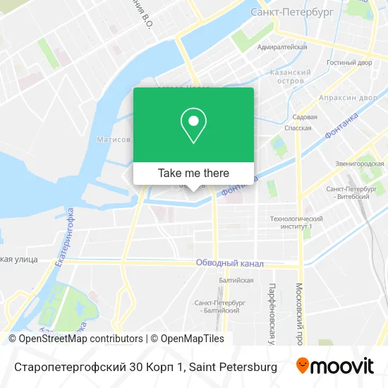 Старопетергофский 30 Корп 1 map
