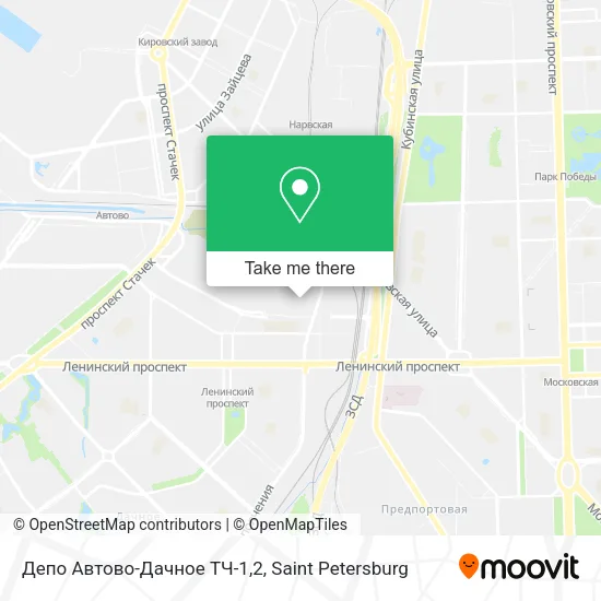 Депо Автово-Дачное ТЧ-1,2 map