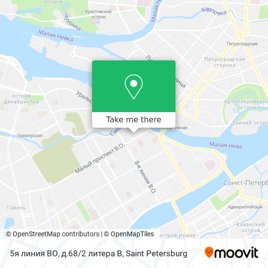 5я линия ВО, д.68/2 литера В map