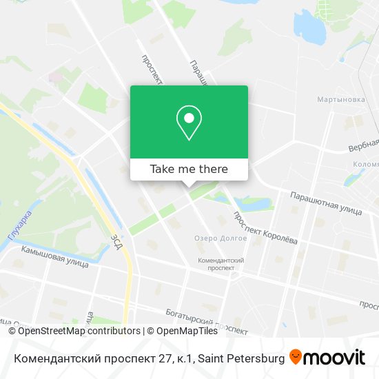 Комендантский проспект 27, к.1 map