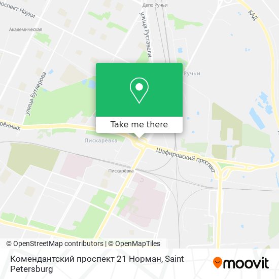 Комендантский проспект 21 Норман map
