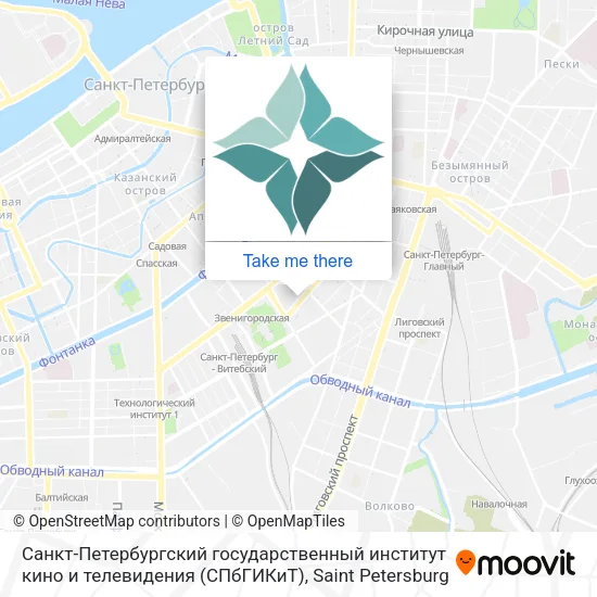 Санкт-Петербургский государственный институт кино и телевидения (СПбГИКиТ) map