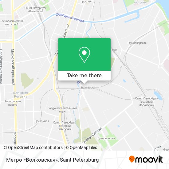 Метро «Волковская» map