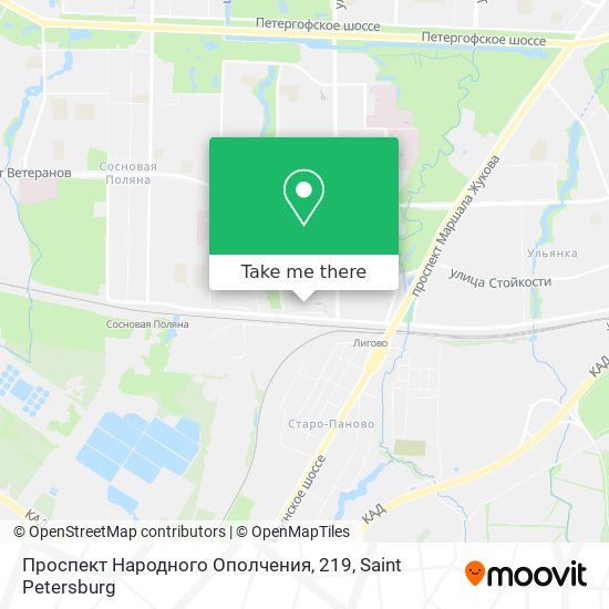 Проспект Народного Ополчения, 219 map
