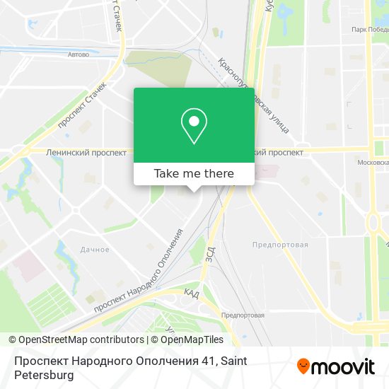 Проспект Народного Ополчения 41 map