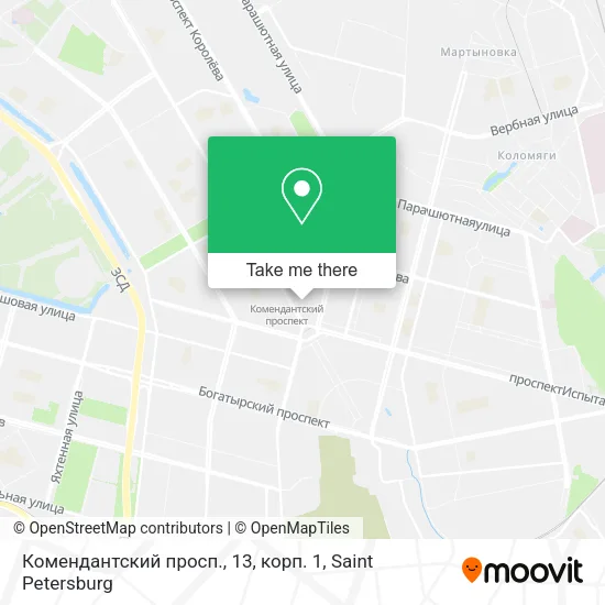 Комендантский просп., 13, корп. 1 map