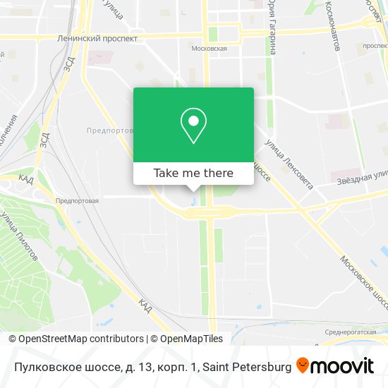 Пулковское шоссе, д. 13, корп. 1 map