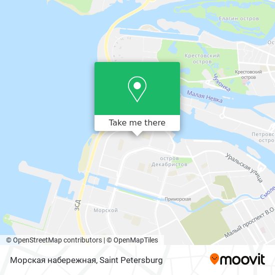 Морская набережная спб карта