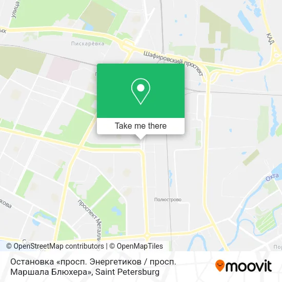 Остановка «просп. Энергетиков / просп. Маршала Блюхера» map