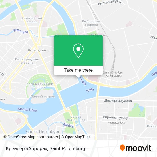 Крейсер «Аврора» map