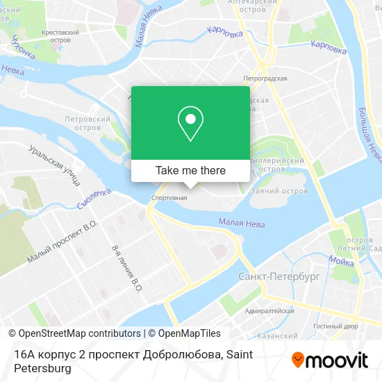 16А корпус 2 проспект Добролюбова map
