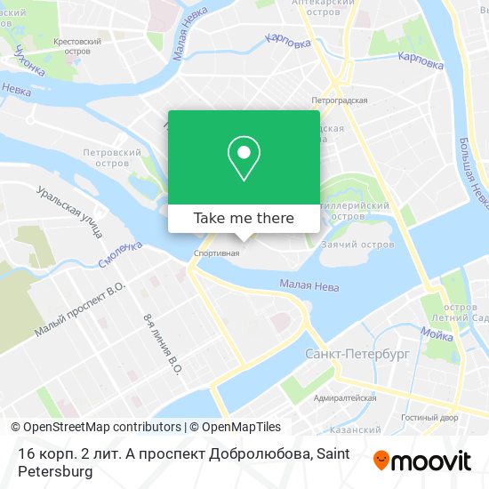 16 корп. 2 лит. А проспект Добролюбова map