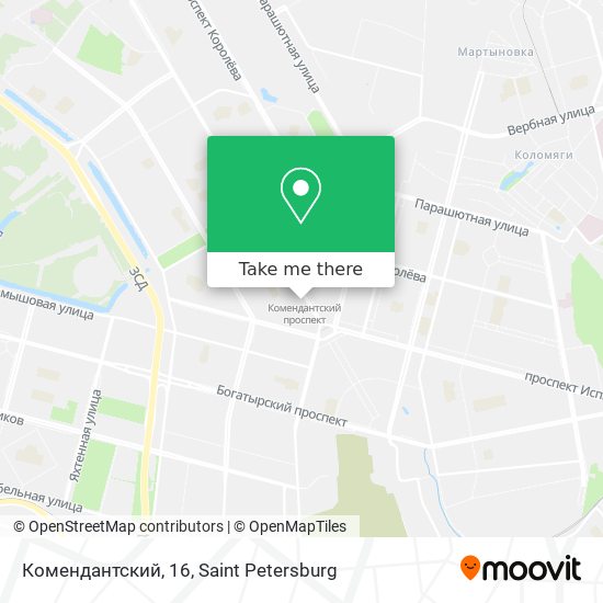 Комендантский, 16 map