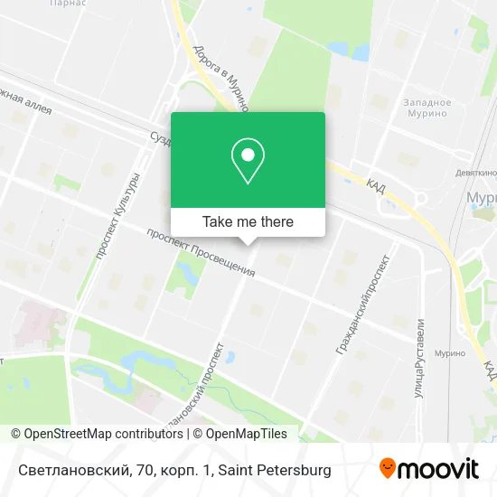 Светлановский, 70, корп. 1 map