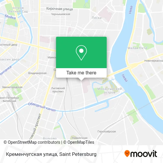 Кременчугская улица map