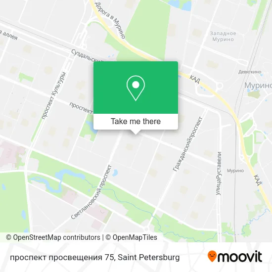 проспект просвещения 75 map