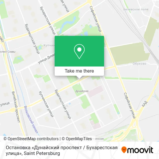 Остановка «Дунайский проспект / Бухарестская улица» map