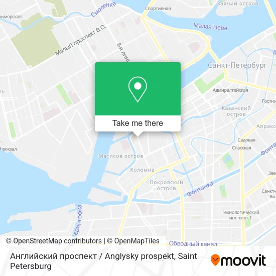Английский проспект / Anglysky prospekt map