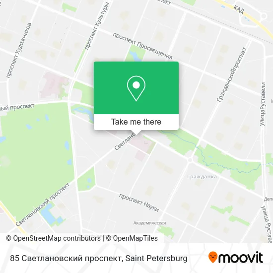 85 Светлановский проспект map