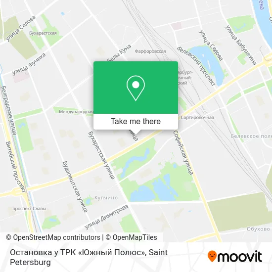 Остановка у ТРК «Южный Полюс» map