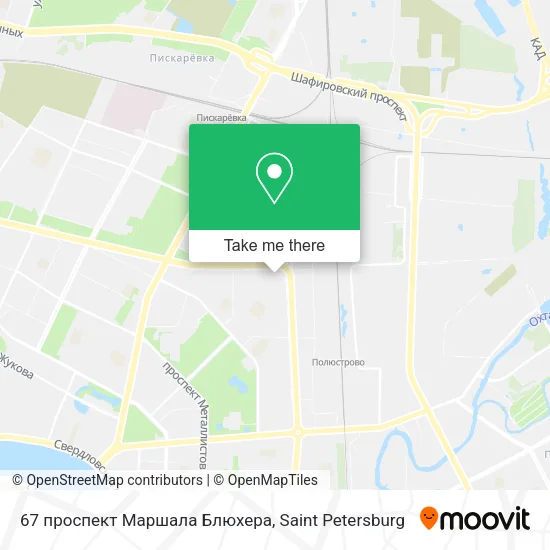 67 проспект Маршала Блюхера map