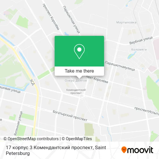 17 корпус 3 Комендантский проспект map