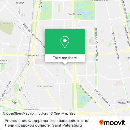 Управление Федерального казначейства по Ленинградской области map