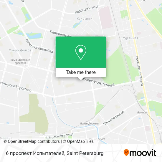 6 проспект Испытателей map