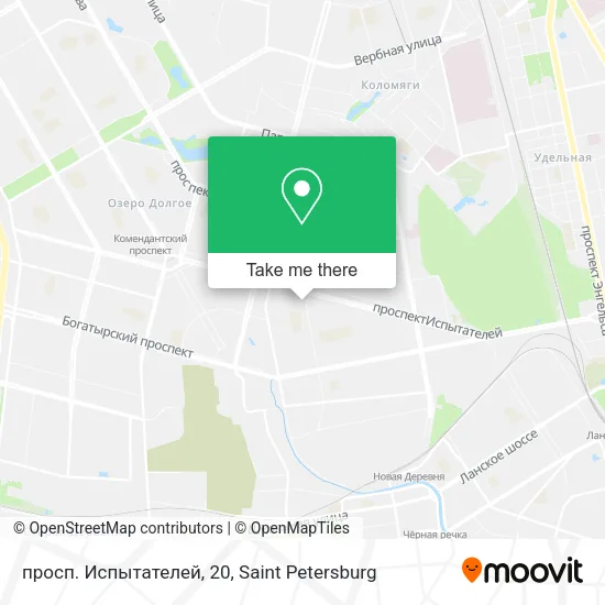 просп. Испытателей, 20 map