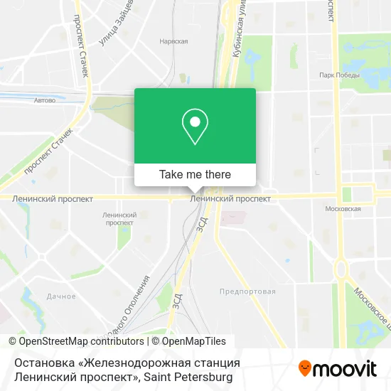 Остановка «Железнодорожная станция Ленинский проспект» map