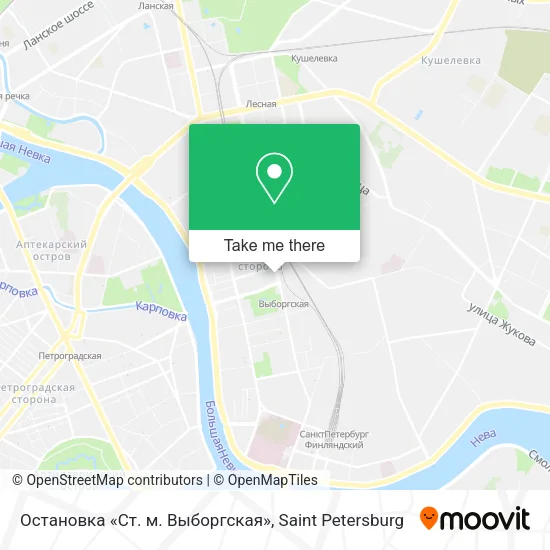 Остановка «Ст. м. Выборгская» map