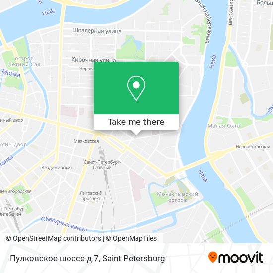 Пулковское шоссе д 7 map