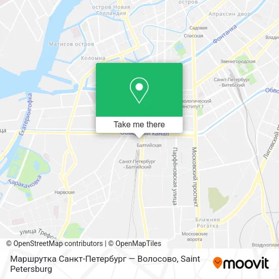Маршрутка Санкт-Петербург — Волосово map