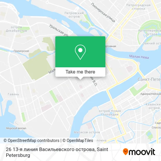 26 13-я линия Васильевского острова map