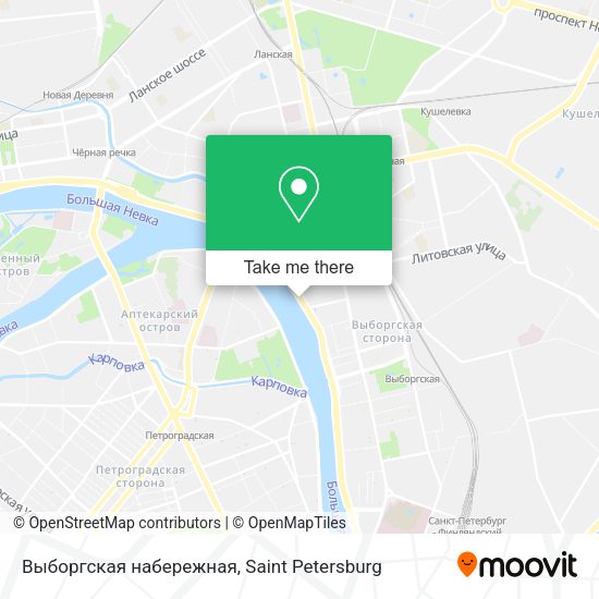 Выборгская набережная map
