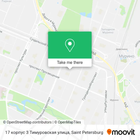 17 корпус 3 Тимуровская улица map