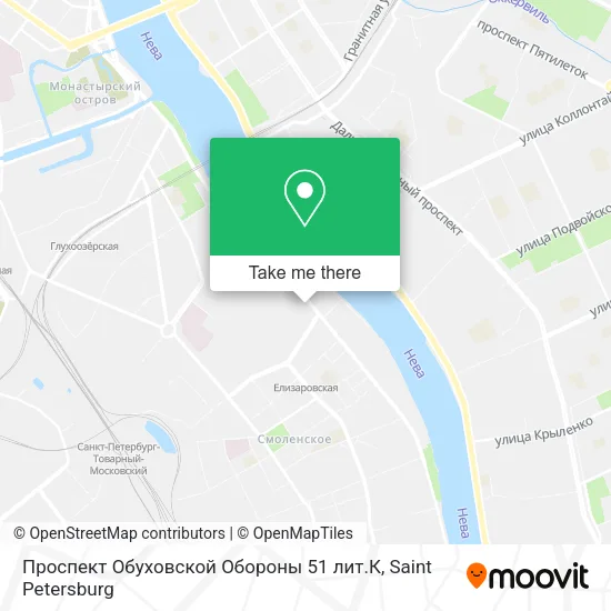 Проспект Обуховской Обороны 51 лит.К map