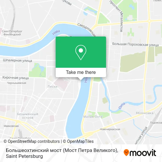 Большеохтинский мост (Мост Петра Великого) map