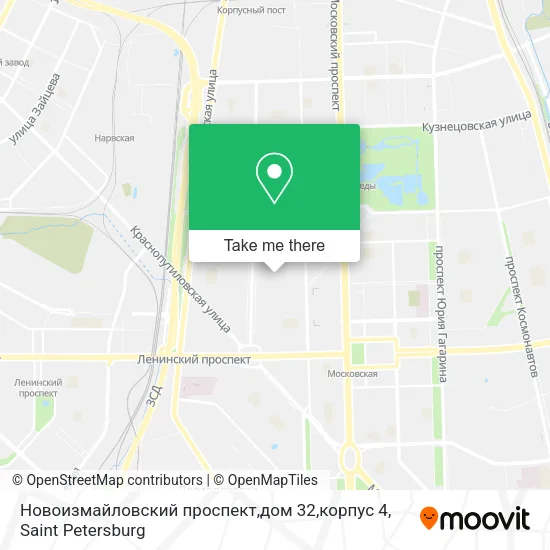 Новоизмайловский проспект,дом 32,корпус 4 map