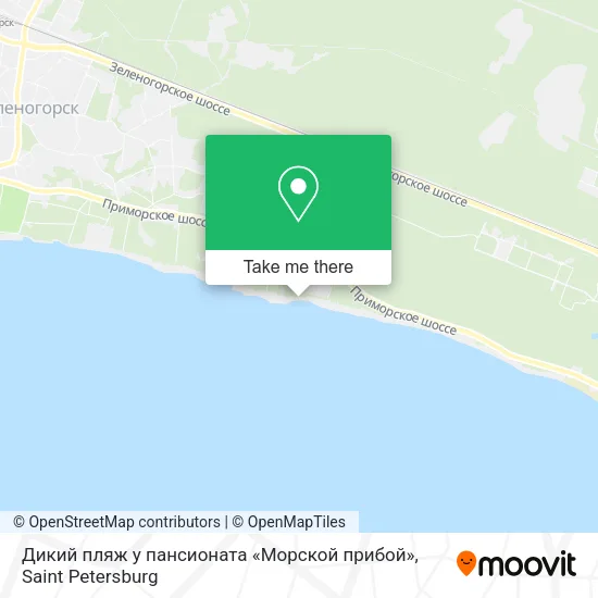 Дикий пляж у пансионата «Морской прибой» map