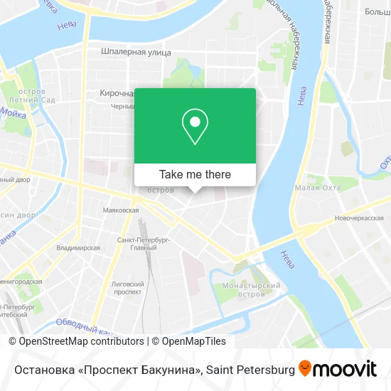 Остановка «Проспект Бакунина» map