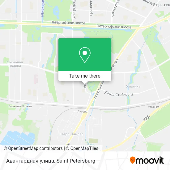 Авангардная улица map