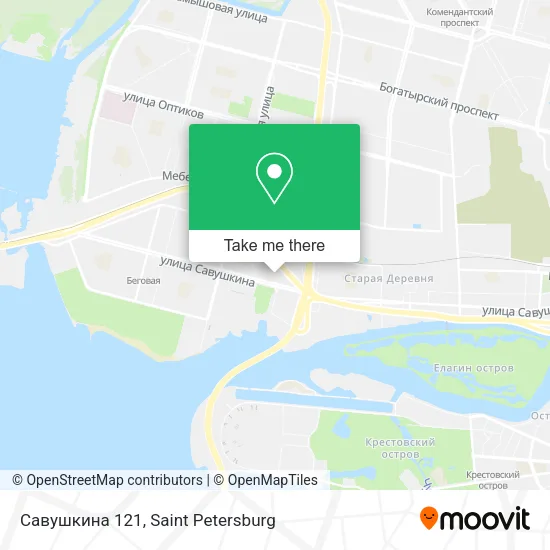 Савушкина 121 map