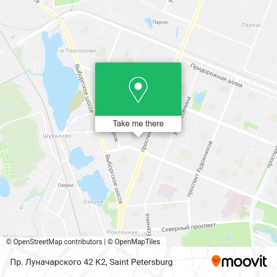 Пр. Луначарского 42 К2 map