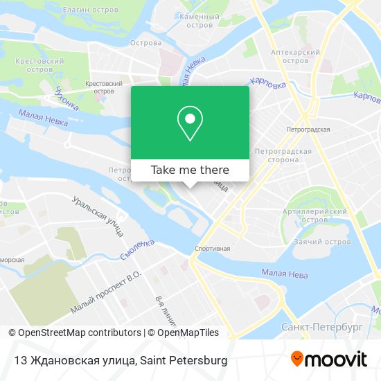 13 Ждановская улица map