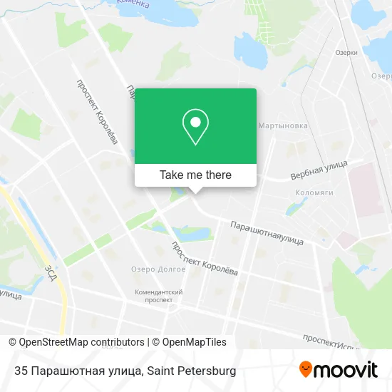 35 Парашютная улица map